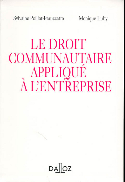Picture of Droit communautaire appliqué à l'entreprise