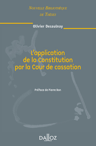 Image de L'application de la Constitution par la Cour de cassation - Volume 84