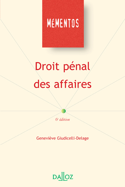 Picture of Droit pénal des affaires. 6e éd.