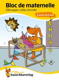 Picture of Bloc préscolaire, cahier de jeux 5 ans pour garçon et fille - Couper, coller, bricoler