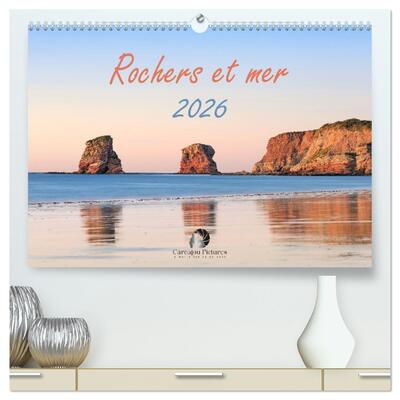 Image de Rochers et mer  (Calendrier mural 2026 DIN A2 vertical) calendrier de bureau