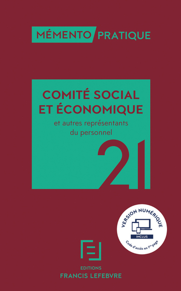 Picture of Mémento Comité social et économique et autres représentants du personnel 2021