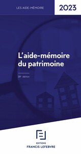 Image de L'Aide-mémoire du patrimoine 2023 28ed