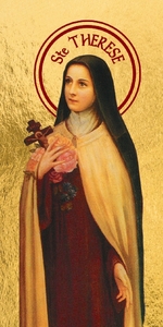 Image de Sainte Thérèse - Mini icône autocollante 9x4 cm -  217.12