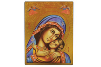 Image de Notre Dame Joie de L'Enfant Jésus - Icône dorée à la feuille 15,5x11,8 cm -  133.64