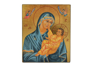 Image de Notre Dame de Liesse - Icône dorée à la feuille 14,5x11,8 cm -  1198.64