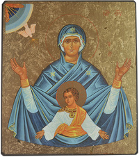 Image de Marie Mère de l'Emmanuel - Mini icône autocollante 8x7 cm -  376.13