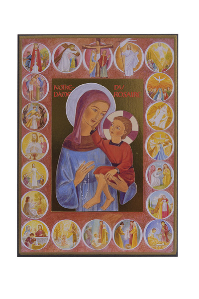 Image de Notre Dame du Rosaire - Icône classique 22x18,1 cm -  602.74