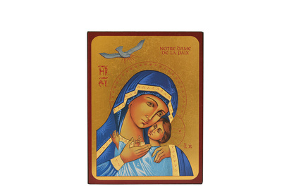 Image de Notre Dame de la Paix - Icône dorée à la feuille 19,8x14,9 cm -  321.67