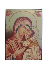 Image de Marie comblée de Grâces - Icône dorée à la feuille 9,5x8 cm -  509.14