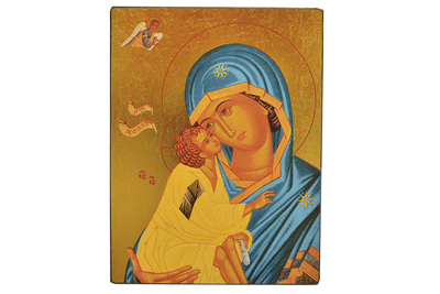 Image de La Vierge de l'Ave Maria - Icône dorée à la feuille 15x11,8 cm -  175.64