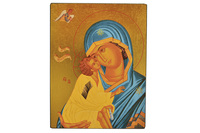 Image de La Vierge de l'Ave Maria - Icône dorée à la feuille 15x11,8 cm -  175.64