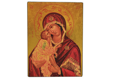 Image de Notre Dame de Réjouissance - Icône dorée à la feuille 16,5x11,8 cm -  127.64