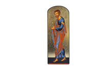 Image de Saint Joseph aux lys - Icône dorée à la feuille 24x9,6 cm -  874.67