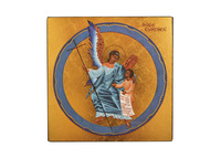 Image de L'Ange Gardien - Icône dorée à la feuille 13x13 cm -  195.64