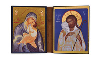 Image de Marie et le Bon Pasteur - Diptyque 13x19 cm -  443.F9