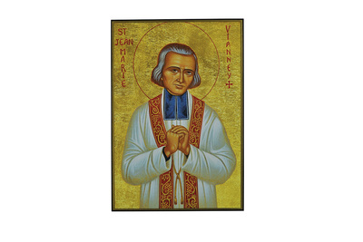 Image de Saint Curé d'Ars - Mini icône autocollante 9,5x6,5 cm -  492.13