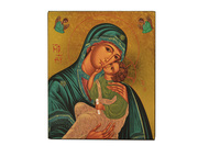 Image de Notre Dame de l'Espérance - Icône dorée à la feuille 13,5x11,8 cm -  105.64