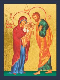 Image de La Sainte Famille - Icône dorée à la feuille 12,8x9,6 cm -  853.63