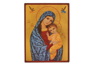 Image de Vierge de la Lumière - Icône dorée à la feuille 12,2x9,6 cm -  942.63