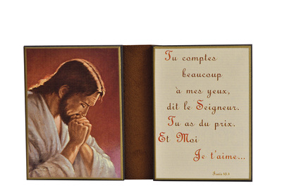 Image de Le Christ en Prière - Diptyque 8x15 cm -  866.F3