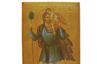 Image de Saint Christophe - Mini icône autocollante 5x7 cm -  604.11