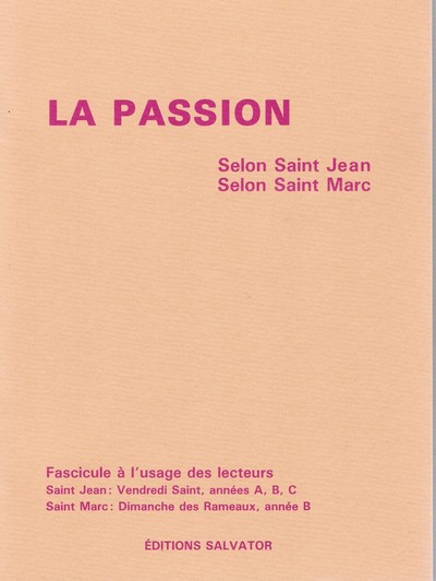 Picture of Passion selon Saint Jean selon Saint Marc