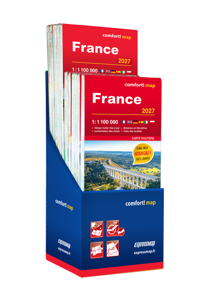Picture of Display 11+1 × France 2027 1/1.100.000 (carte grand format laminée)