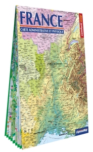 Image de France 1/1.500.000   carte administrative et physique (format XXL, laminée)