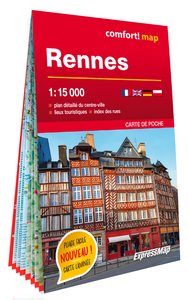 Image de Rennes 1/15.000 (carte format poche laminée - plan de ville)