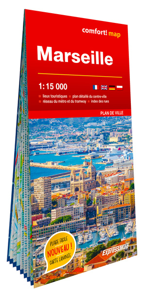 Picture of Marseille 1/15.000 (carte grand format laminée - plan de ville)