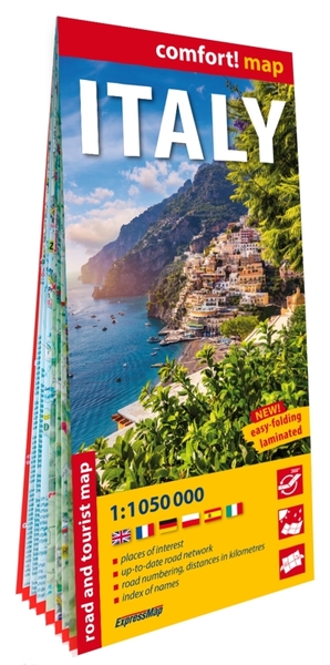 Picture of Italie 1/1.050.000 (carte grand format laminée). Italy