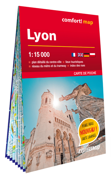Image de Lyon 1/15.000 (carte format poche laminée - plan de ville)