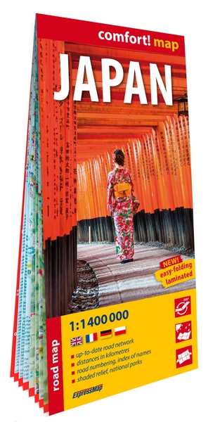 Image de Japon 1/1.400.000 (carte grand format laminée). Japan