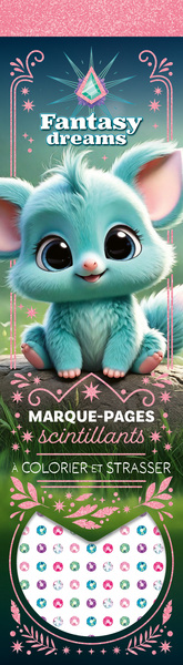 Image de Marque-pages à strasser et à colorier ROSE