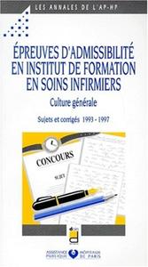 Picture of EPREUVES D ADMISSIBILITE EN INSTITUT FORMATION EN SOINS INFIRMIERS SUJET CORRIGE