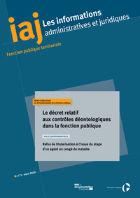 Picture of Iaj N.3 Le décret relatif aux contrômes déontologiques dans fonction publique