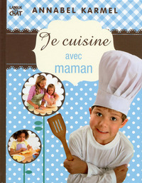 Image de Je cuisine avec maman ! (Fond bleu - Pois)
