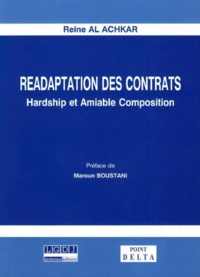 Image de RÉADAPTATION DES CONTRATS. HARDSHIP ET AMIABLE COMPOSITION