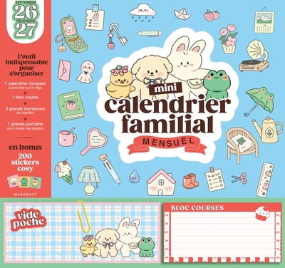 Image de Mini calendrier familial mensuel 2026-2027
