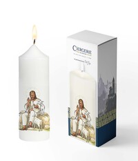 Image de Cierge blanc - Bon pasteur et l'enfant
