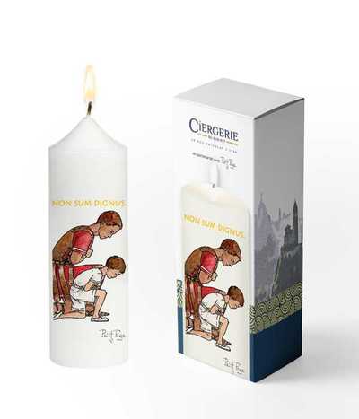 Image de Cierge Première Communion blanc - Centurion garçon brun