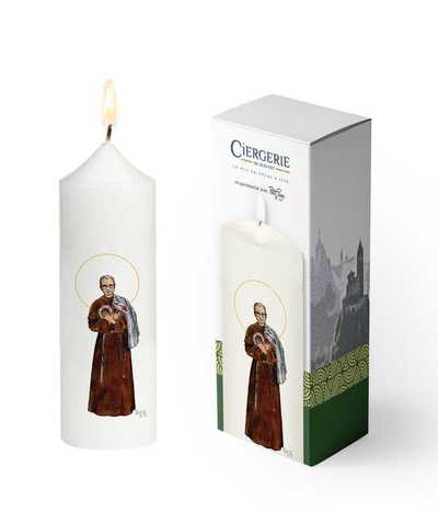 Image de Cierge blanc - Saint Maximilien Kolbe