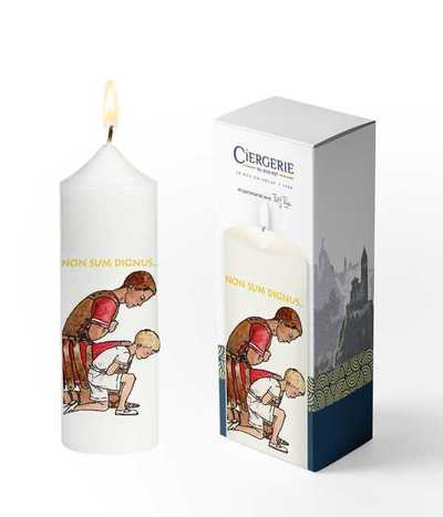 Image de Cierge Première Communion blanc - Centurion garçon blond