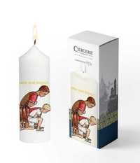 Image de Cierge Première Communion blanc - Centurion garçon blond