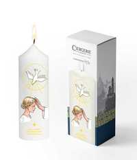Image de Cierge Confirmation blanc - Don de Dieu fille blonde