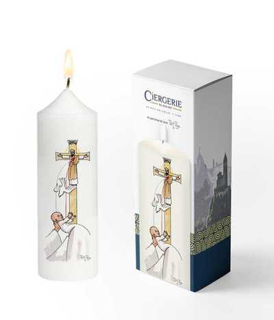 Image de Cierge Baptême blanc - Baptisé dans l'Esprit