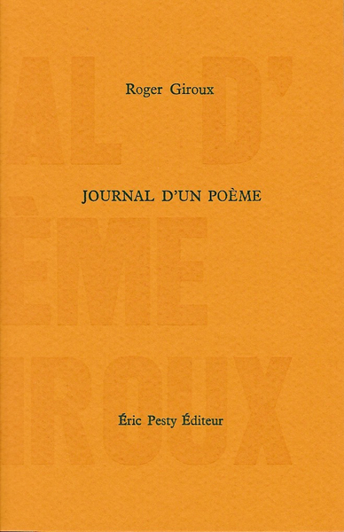 Picture of Journal d’un Poème