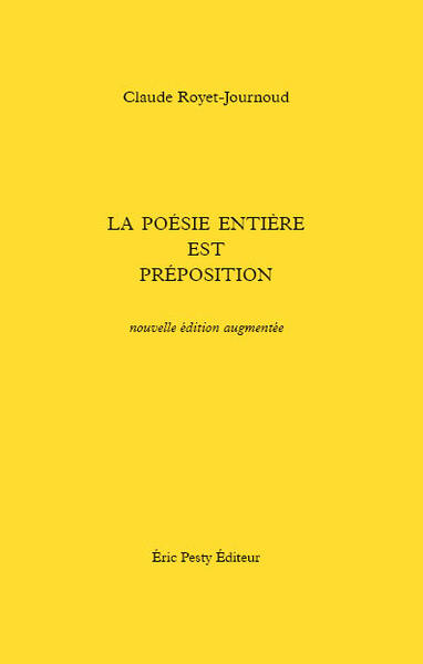 Picture of La poésie entière est préposition
