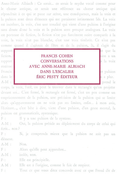 Picture of Conversations avec Anne-Marie Albiach dans l'escalier